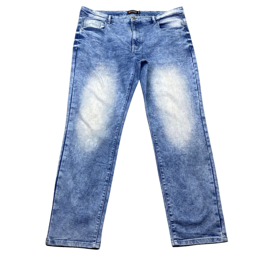 Southpole Mens Skinny Jeans Sz 40 Light Wash Blue Acid Faded Denim Streetwear